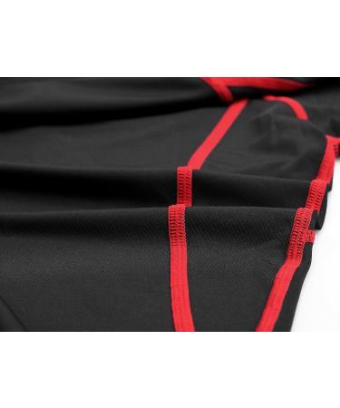 NELEUS Men's 3 Pack Dry Fit Long Sleeve Compression Shirts - Black/Red Stripe, Grey, White 3 Pack - Large 5030 - Workout Running Shirts - Buy Online on SooperMarket.com