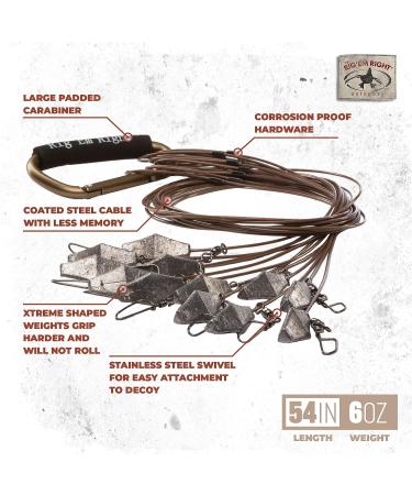 Rig'Em Right Waterfowl Pre-Rigged Xtreme Coated Decoy Anchors 54 - 6oz Weights - Buy Online on SooperMarket.com