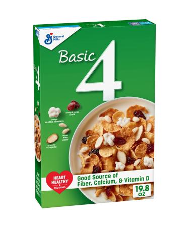 Basic 4 Breakfast Cereal, Multigrain, Good Source of Fiber, Family Size, 19.8 oz (Pack of 6)