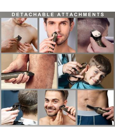 Buy Hatteker 8-in-1 Beard Trimmer Kit | Professional Hair Clipper & T-Blade Electric Razor for Men - Cordless Grooming | International Shipping Available - Buy Online on SooperMarket.com