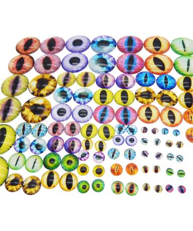 Julie Wang Glass Dragon Eye Cabochons - 180PCS Assorted Sizes for Doll Making & Jewelry Settings - Buy Online on SooperMarket.com