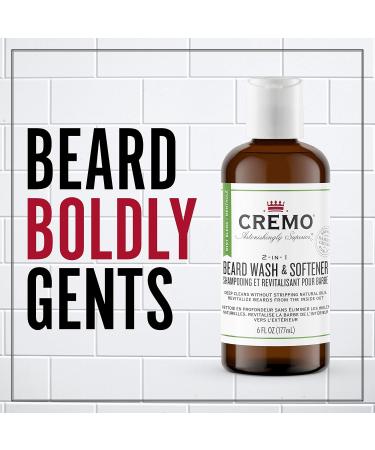 Cremo Beard Wash & Softener 2-in-1 Mint Blend Soothe Beard Itch Clean & Refreshen Beard 6 Fl Oz Beard Wash & Softener - Mint - Buy Online on SooperMarket.com