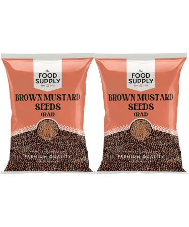 Brown Mustard Seeds 2x100g Black Rai Sarsoon Seeds - Finest Premium Quality | 100% All Natural | No additives or preservatives