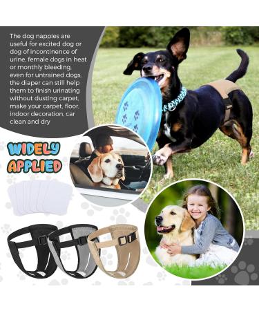 3 Pack Dog Trousers & Diapers for Bitches - Adjustable Washable Protective During Heat & Bleeding - Buy Online on SooperMarket.com
