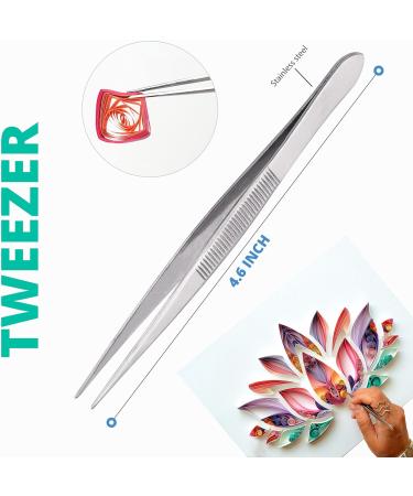 4 Pack Paper Quilling Tools Set with Slotted Tools, Needle, Tweezer, and Storage Box - Buy Online on SooperMarket.com