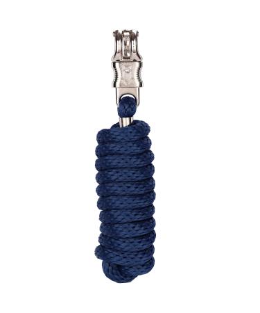 Merauno Lead Rope for Horse - Tie Rope in Various Stylish Designs Lead Rope Pony Donkey Goat with Panic Hook Black Blue Rose Gold Beige (Navy Blue Panic Hook)