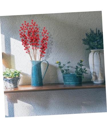 HOMSFOU 8 Pcs Christmas Red Fruit Christmas Wreath Stems Berries for Christmas Tree Photography Props Christmas Tree Berry Decoration Floral Red Berry Acacia Beans Foam High Simulation Redx2pcs 50X6cmx2pcs - Buy Online on SooperMarket.com