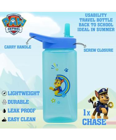 Paw Patrol Chase and Marshall 420ml Reusable Water Bottles for Kids | Set of 2 Silicon Straw Sipper Bottles | 6+ Months Square Bottles - Buy Online on SooperMarket.com