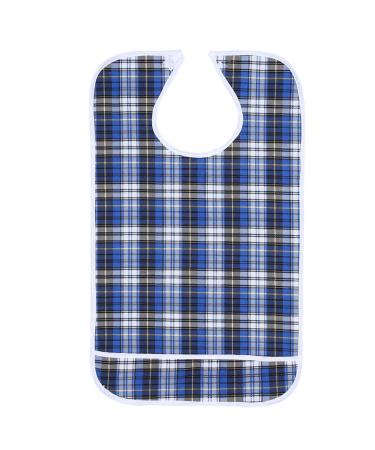 Adult Bib 3colors Adult Bib Washable Reusable Waterproof Dinning Aid Clothes Protector Clothing Protector with Optional Crumb Catcher and Vinyl Backing 17.7 * 29.5inch(Orange pink)