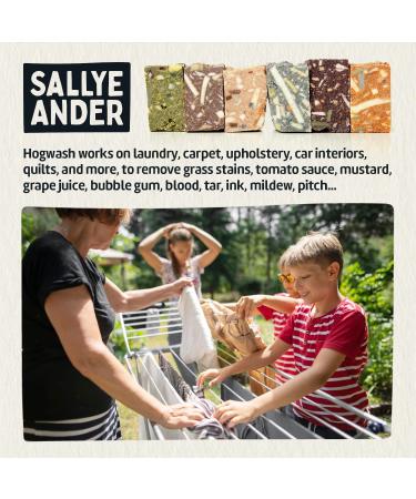 Sallye Ander Hogwash Soap - All-Natural Laundry Treatment Scrub Bar with Cornmeal - Handmade Hand Wash - Buy Online on SooperMarket.com