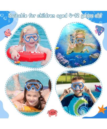 Buy Children's Diving Goggles - 180 Snorkel Mask with Nose Protection & Earplugs for 4-12 Years - Blue - Buy Online on SooperMarket.com