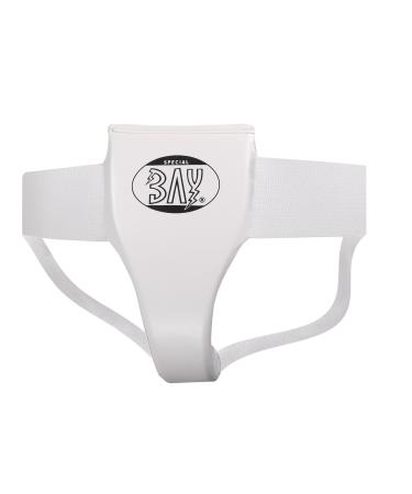 Bay Women's deep protection leather PU Women Children's Unreilip Protection Suspensorium Budo martial arts Kickboxen Muay Thai Thaiboxen Tkd Taekwondo Tae Thu Taekwon Handball Adults Junior White XXS XS S M L XL