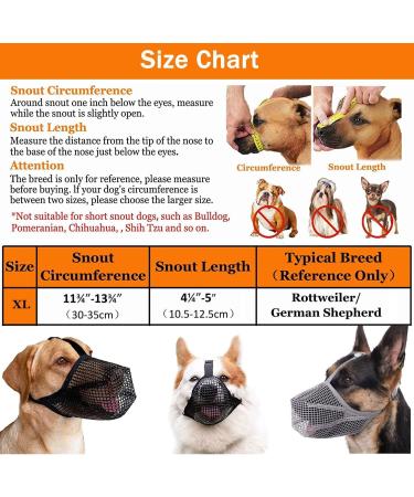 Breathable Black XL Mesh Dog Muzzle - Adjustable Comfortable & Safe for All Breeds - Buy Online on SooperMarket.com