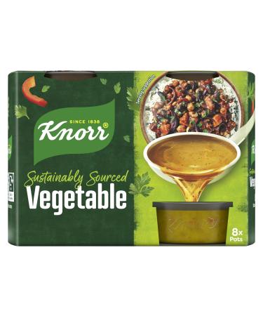 Knorr Vegetable Stock Pot gluten-free to add a rich flavour to vegetable-based and vegetarian meals 8x 28 g Single