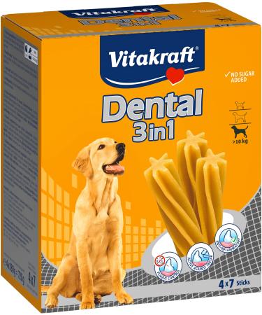 Vitakraft Dog Dental Care Snack Multipack Dental 3in1 M 1x (4x180g) 720 g (1 pack) medium dogs Single