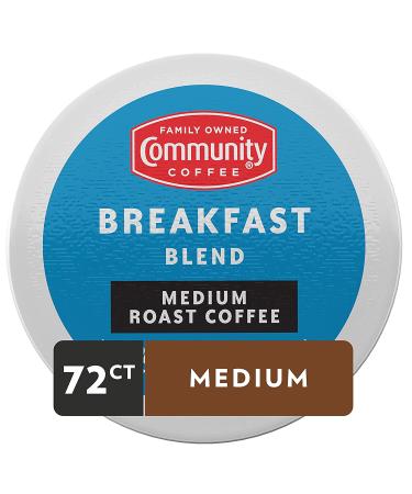 Community Coffee Breakfast Blend 72 Count Coffee Pods - Medium Roast - Compatible with Keurig 2.0 - 72 Count (Pack of 1) - Buy Online on SooperMarket.com
