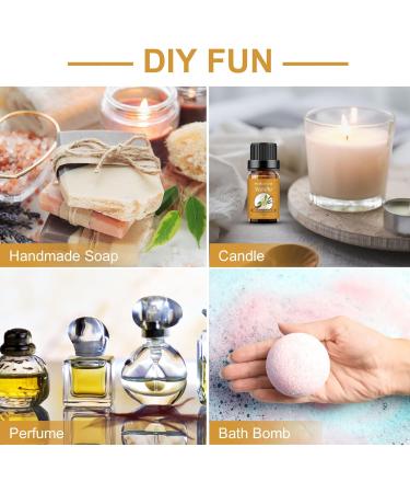 Sedbuwza Coconut Vanilla Essential Oil Gift Set Organic Coconut Oil 100% Pure Vanilla Oil for Skin Massage Diffuser Aromatherapy Coconut + Vanilla - Buy Online on SooperMarket.com