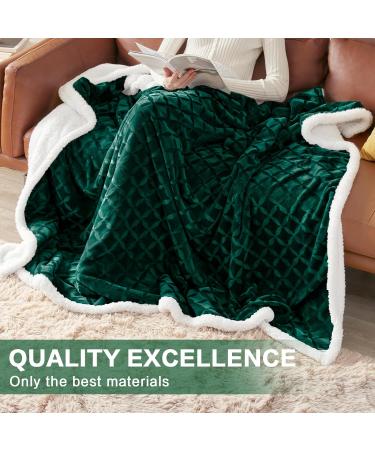 Inhand Sherpa Throw Blanket Twin Size 65x90 - Forest Green Cozy Reversible Fleece Blanket for Couch, Sofa, Bed - Soft and Warm Sherpa Fleece Throw - Plush Lap Blanket - Buy Online on SooperMarket.com