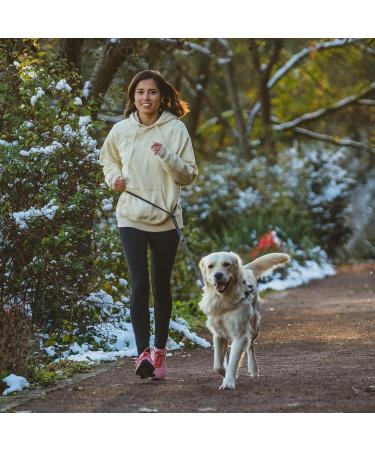 Hands-Free Dog Leash - 2m Adjustable Belly Belt 3-in-1 Running & Training Leash for Large & Small Dogs - Rope Leash in Black - Buy Online on SooperMarket.com