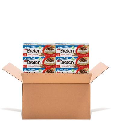 Dare Breton Gluten Free Entertaining Crackers Original with Flax, 4.76 oz (Pack of 6) - Party Snacks with No Artificial Colors or Flavors - Buy Online on SooperMarket.com