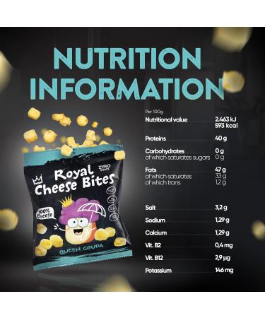 Royal Cheese Bites - 10 Bags of Low Carb Keto Snacks | Natural Oven-Baked Protein Snack | Gluten-Free Healthy Treats for Kids & Adults - Buy Online on SooperMarket.com