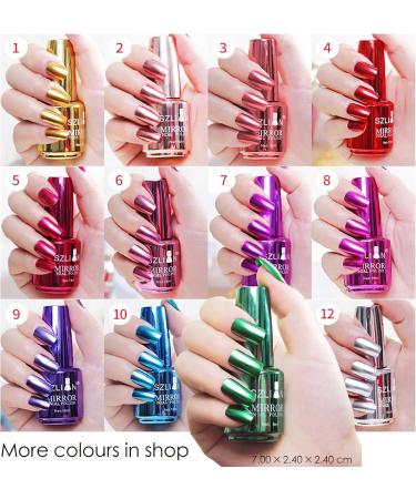 Green Nail Polish Chrome Metallic Nail Varnish Mirror Quick Dry Metal Effect No UV Needed Christmas Nail Art Polish Chrome Nail Polish - Buy Online on SooperMarket.com