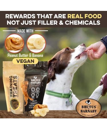 BRUTUS & BARNABY Peanut Butter & Banana Training Treats for Dogs - 8oz Pack - All-Natural Vegan Reward for Puppy Training - Buy Online on SooperMarket.com