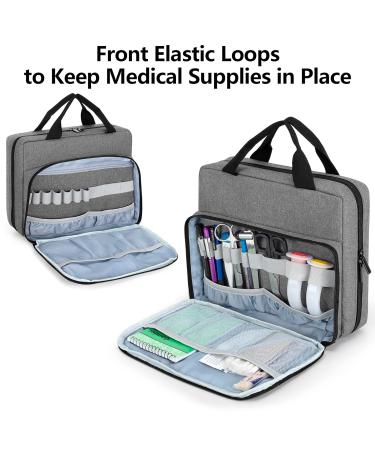 Trunab Padded Stethoscope Case Small First Aid Kit Bag Empty Hold Two Stethoscopes Compatible with 3M Littmann/MDF/ADC Ideal for Home Car Camping and Hiking Grey - Buy Online on SooperMarket.com