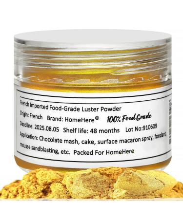 HomeHere Luster Powder Dust Edible Cake Dust, 7g Golden