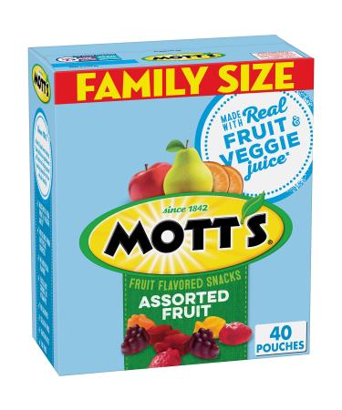 Mott's Fruit Snacks Assorted Fruit Gluten Free 0.8 oz 40 ct