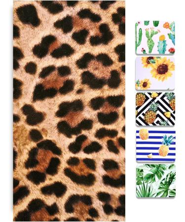 Oversized Cheetah Print Beach Towel - Lightweight Microfiber, Quick Dry 30X60 Towel for Women - Multipurpose Sand Free Towel for Pool, Bath, Yoga, and Swim - Leopard Cheetah Gifts - Buy Online on SooperMarket.com