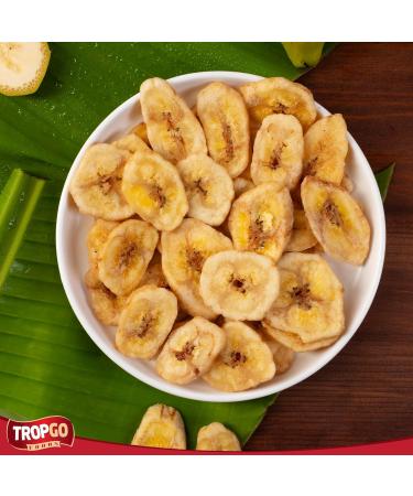 Tropgo Banana Chips 110g - Dried Fruit in Resealable and Recyclable Tub - Quick Energy Boost & Wholesome Trail Mix - Ready-to-Eat Dehydrated Fruit Snacks for Kids and Adults - Buy Online on SooperMarket.com