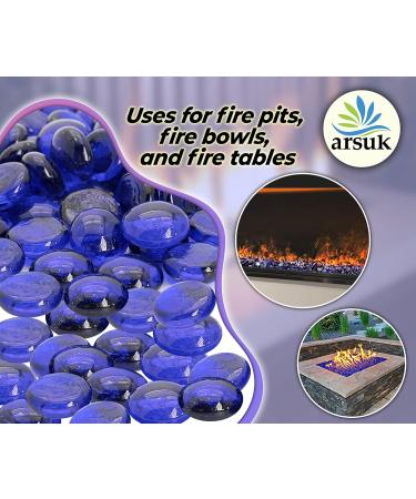 Arsuk Glassenic Deko Blue - Flat Stones for Decoration 0.955 kg - Perfect for Party Tables Vases Aquariums & Weddings - Buy Online on SooperMarket.com
