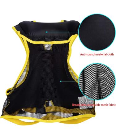 OMOUBOI Inflatable Snorkel Vest - Adult Swimming Jacket for Diving, Surfing & Water Sports (Black, 90-220lbs) - Buy Online on SooperMarket.com