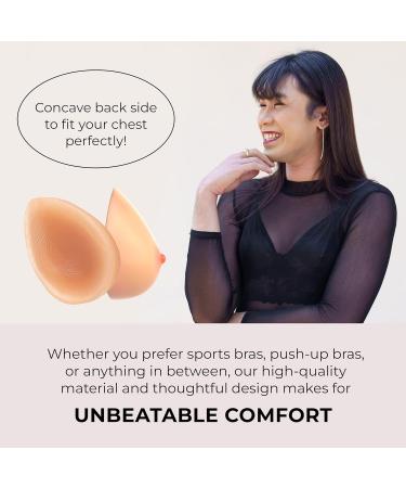 Feminique Silicone Breast Forms - Prosthetic Breasts for Transgender Mastectomy Crossdressers & Cosplay | Fake Breasts Pair (EE/F Cup 3600g Nude) - Buy Online on SooperMarket.com