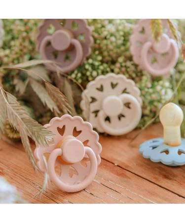 Frigg Fairytale Schnuller 2 Pack | BPA-Free Latex Pacifier | Cherry Shape | Size 2 (6-18 months) | Made in Denmark | Cream/Blush - Buy Online on SooperMarket.com