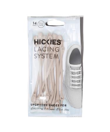 HICKIES Elastic Tie-Free Shoelaces (2.0 New) Taupe Tan