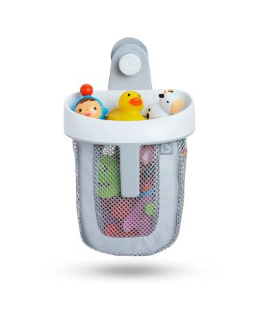 Munchkin Super Scoop Baby Bath Toy Storage Basket & Net Removable Wall Hanging Bath Tidy Baby Bath Caddy & Bath Organiser Rack Shower & Bath Toy Holder Bathroom Toy Net with Suction Cup & Handle Bath Toy Scoop Single 1 Count (Pack of 1)
