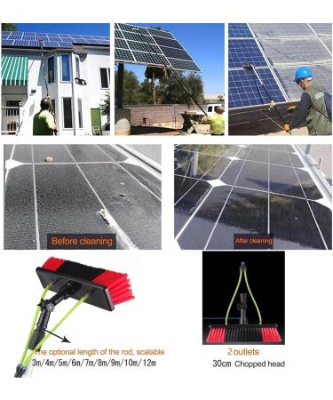 photovoltaic cleaner window cleaning pole Window Cleaning Pole/Water Fed Telescopic Brush/Extendable Cleaner Conservatory Roof Suitable For Photovoltaic Panel CleaningTrucks Windows 30cm Brush Head 9m pole - Buy Online on SooperMarket.com