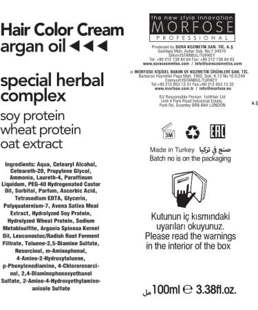 Morfose 10 Professional Hair Colour Cream 100 ml No. 8.11 Intense Light Ash Auburn - Buy Online on SooperMarket.com