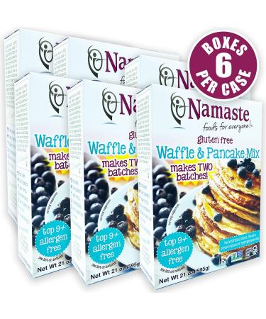 Namaste Foods Gluten Free Waffle & Pancake Mix - 21 oz (Pack of 6) | Delicious & Easy Breakfast - Buy Online on SooperMarket.com