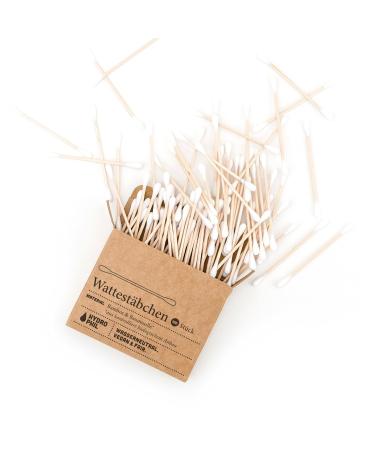 HYDROPHIL - Sustainable cotton swabs made of bamboo - Vegan - Certified - 100% biodegradable (100 pieces (1 pack))