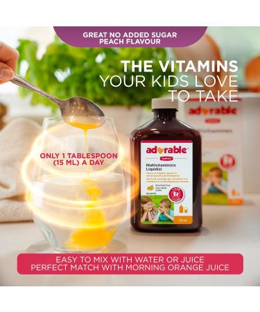 Wampole Adorable Kids Multivitamins Liquid Fast Liquid Absorption 350 ml (Pack of 2) - Buy Online on SooperMarket.com