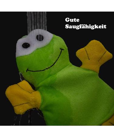Happy Bathing Fun: 3-Pack Animal Motif Washing Gloves - Duck Penguin & Frog - Perfect Bath Accessories for Babies & Kids Includes Mini Gift! - Buy Online on SooperMarket.com