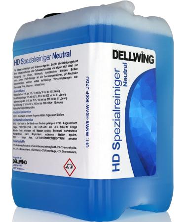 Dellwing HD Special 5L - Ultrasound concentrate for cleaning glasses jewelry gold coins glass and much more.Also solves stubborn dirt 5 l (1 Pack)