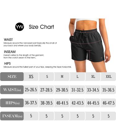 YYV Women's 5 Quick Dry Athletic Hiking Golf Shorts with Pockets - Black (Small) - Buy Online on SooperMarket.com