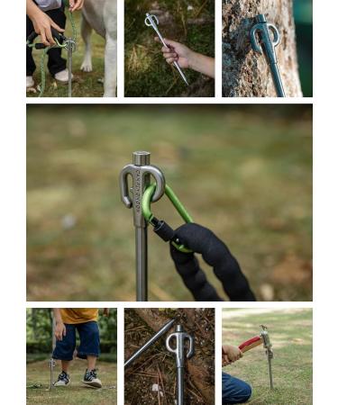 Campingmoon Dog Tie Out Stake 360 Swivel Heavy Duty Strongest Dog Anchor Spike for Tie-Out Cable Chain 30CM - Buy Online on SooperMarket.com