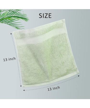 Ultra Soft Cotton Face Towels Washcloths Bulk - 12 Pack for Men or Women | Absorbent Bath Towels Set for Hotel, Spa, Kitchen | Multi-Purpose Wash Rags in Sage Color - Buy Online on SooperMarket.com