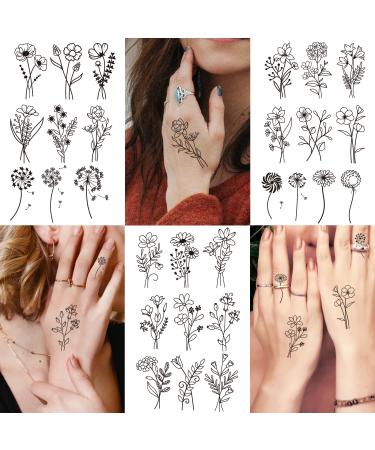 Cerlaza 100 Sheets Temporary Tattoos for Women - 420 Mixed Styles Fake Tattoo Stickers - Realistic Henna Body Art Sticker Set - Buy Online on SooperMarket.com