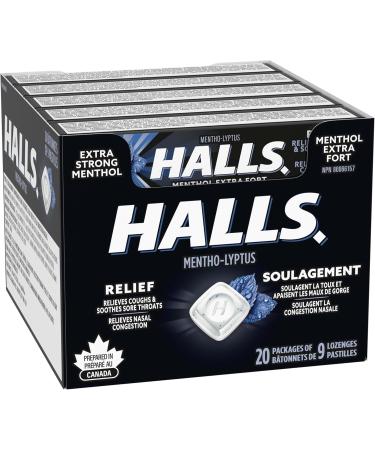 HALLS Regular Cough Drops Throat Lozenges Sore Throat Relief Mentho-Lyptus 9 Lozenges MEDICATION - Buy Online on SooperMarket.com
